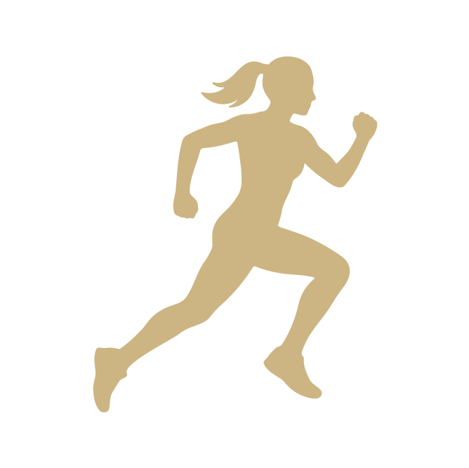 Frau Silhouette am laufen, 2D