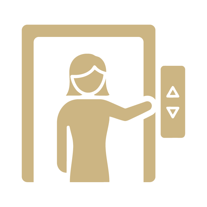 Frau im Aufzug Icon